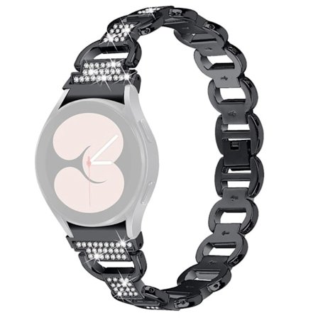 Samsung Galaxy Watch 5 Pro / 5 klockarmband med strassdekor - Svart