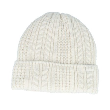 Under Armour - Vit knit Beanie - Womens Halftime Cable Knit Beanie Stone-os @ Hatstore