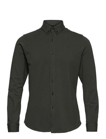 Hudson Stretch Shirt L/S Skjorte Uformell Grønn Clean Cut Copenhagen