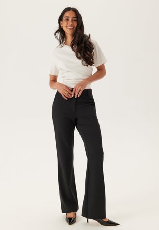 BUBBLEROOM - High Waist Flared Suit Trousers - 40