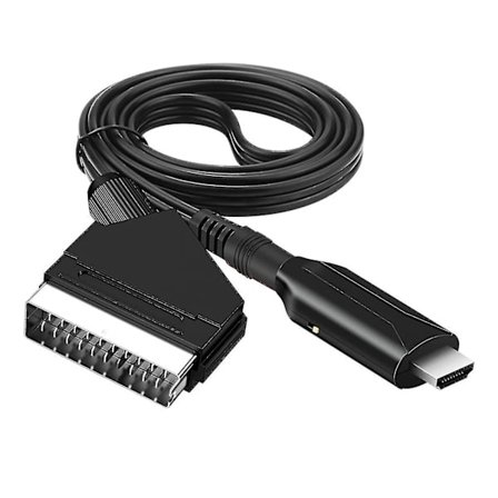 Scart-HDMI-kaapeli - Scart-HDMI-sovitin - Kaikki yhdessä Scart-HDMI-ääni- ja videomuunnin 1080p/720p