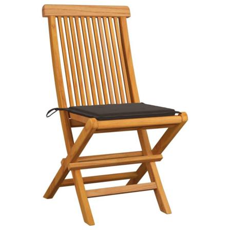 Vidaxl Trädgårdsstolar Med Taupe Dynor 4 St Massivt Teakträ Taupe