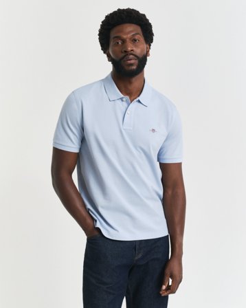 GANT Herren Regular Fit Piqué Poloshirt (L) Blau