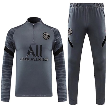 2021 Jalkapallo Pariisi Jersey Takki Urheilu Caddy Aikuisten Puku Harmaa Harmaa