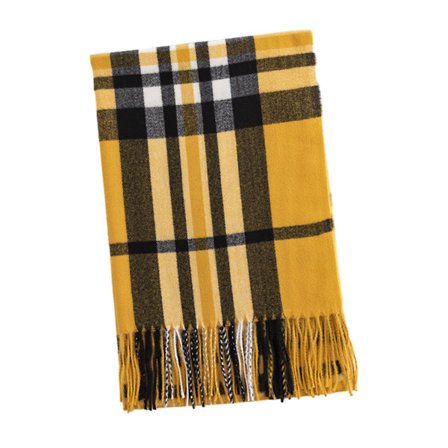 1 Plaid Faux Cashmere Tørklæde Enkel Litterær Vintage Tørklæde Varm Kuldebestandig Tørklæde