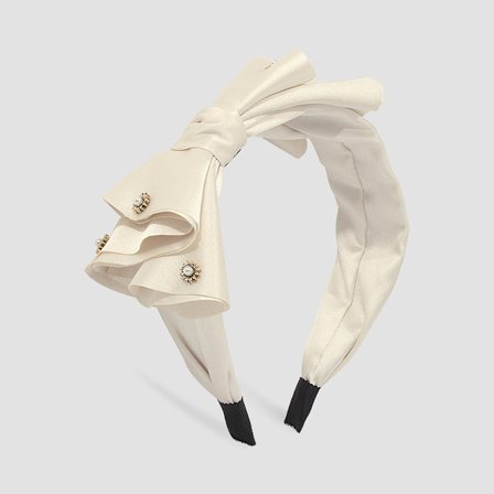 Hårband Ljus Rosett Vit
