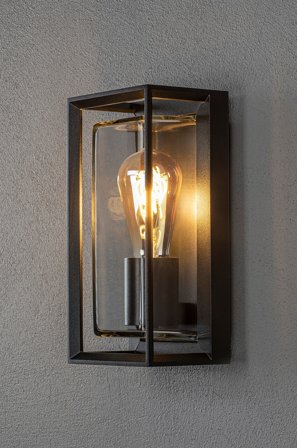 Jotex - Vegglampe Brindisi sensor E27 26 cm Svart - Kjøp Utebelysning hos Jotex