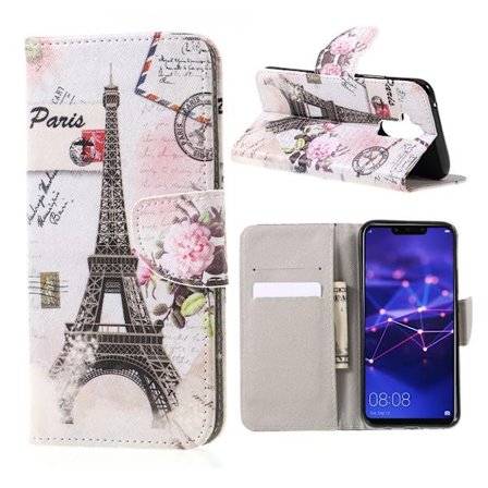 Huawei Mate 20 Lite mönstrat flipfodral i läder - Eiffeltornet
