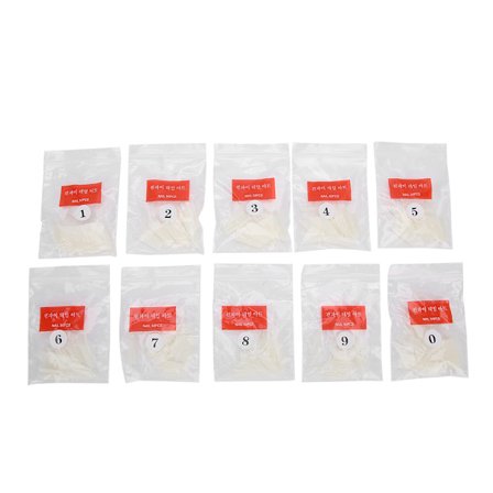 500 st False Naglar, Artificiella Franska Halvmanikyr Naglar, Nagelkonst Tillbehör, Naturlig Färg