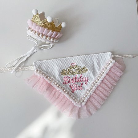 Hund Födelsedag Bandana Set Hund Födelsedag Hat Scarf