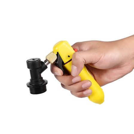 Keg Charger CO2 Injektor Fatölsdispenser Kulkoppling för Hembrygd Soda Ventil Gul