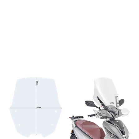 Szyba Przednia do Skutera Givi Specific Przezroczysta - Kymco People S 125 2020-2025