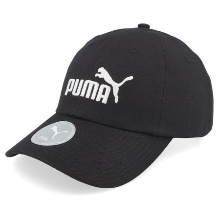 Puma - Svart unconstructed Keps - Essential No.1 Logo Bb Cap Black Dad Cap @ Hatstore