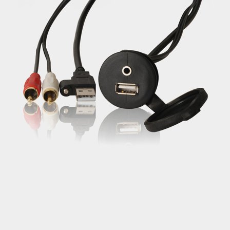 Presa USB e AUX Fusion, 2 metri, per montaggio a paratia