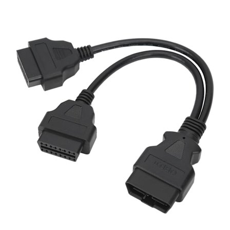 16-pin OBD2-kabel 1 til 2 forlænger splitter bil diagnostisk stik adapter 30 cm
