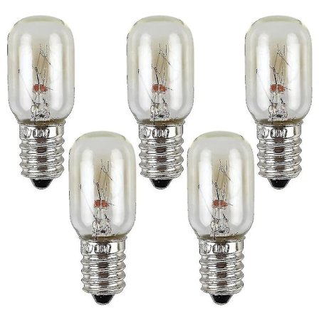 5 stk Kjøleskapslampe 15w Erstatning 220-240v Symaskinlampe Kjøkkenviftelampe