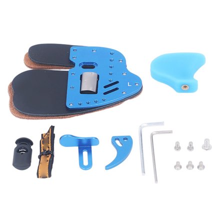 Pilbåge Fingertab Skydd för Fingrar Skydd för Utomhusskytteövning Recurve Båge Blå Svart Läder M