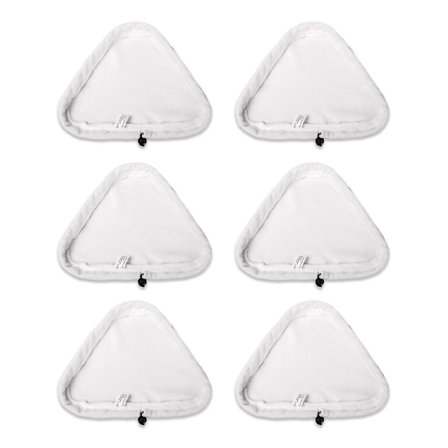 6 stk. Universelle Vaskbare Trekantede Mikrofiber Rengørings Puder Betræk Vaskbare Klud Til X5 Damp Moppe Og H2o