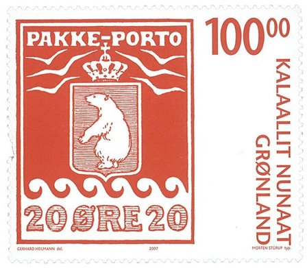 Grønland - Pakkeporto III - Postfrisk frimærke