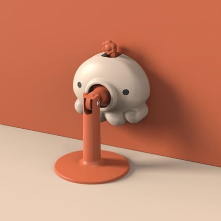 4-delars självhäftande dörrstopp, silikon dörrstopphållare - Ingen användning krävs, hållbar, ingen borrning, antikollisionsljuddämpare, orange