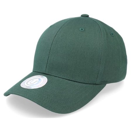Upfront - Grön adjustable Keps - Crown 2 Cotton Dark Green Adjustable @ Hatstore