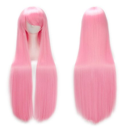 100cm/ 39 tum Medel Lång Rak Dam Anime Kostym Peruk