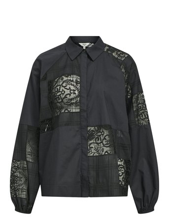 Object Objfallon L/S Re Sleeve Shirt 135 - Black - 36