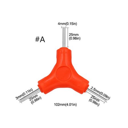 Insexnyckel 2,5/3/4/5/6/8 mm kolstål insexnyckel Y-typ handtag