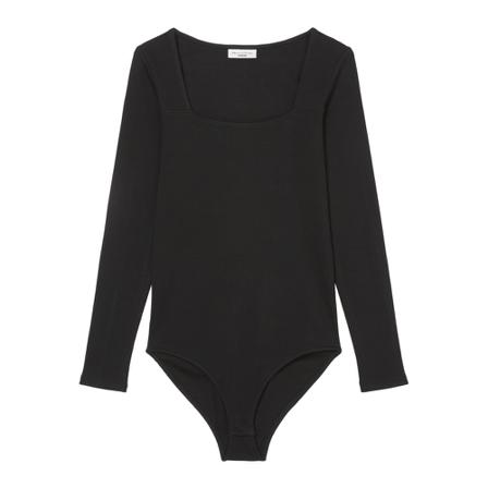 Marc O'Polo Body with a square neckline Sort, Dame Bodystockings