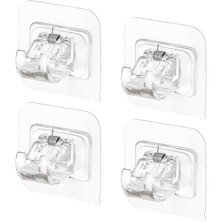 Gardinstångsfäste, 6 * 6 transparent 4-delad uppsättning av gardinstång