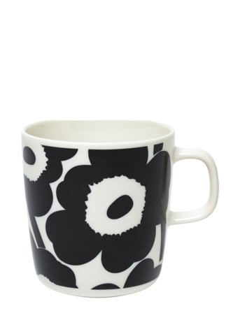 Marimekko Home Unikko Mug 4 Dl - Black - 40 CL