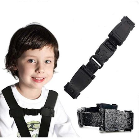 2 stk. Barnesikringssele Klips Bilbelte Sele Barnesete Sikkerhet For å Hindre Barn i å Fjerne Armene Fra Bilbeltet Svart