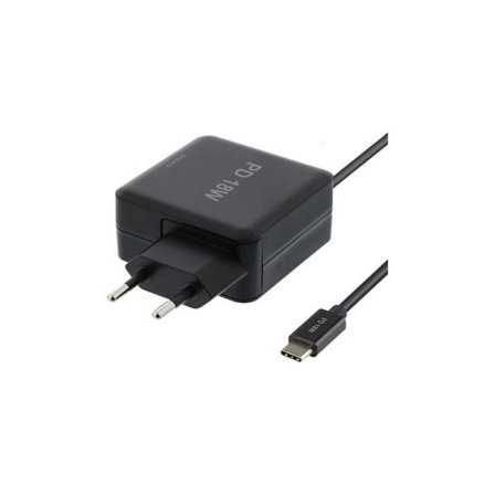 DELTACO 18W USB-C kannettavan tietokoneen laturi, PD 2.0, 3A