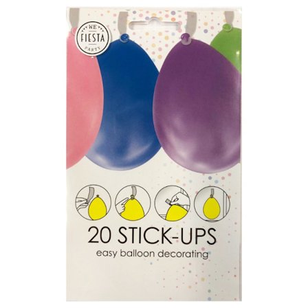 Ballongfästen Stick Ups 20-Pack - Enkelt för Bröllop, Barnkalas & Festdekorationer | Tak & Vägg Ballonghängare