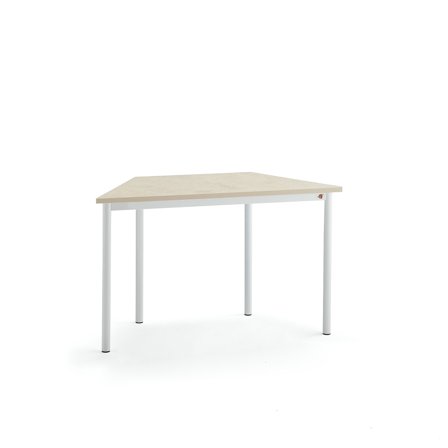 Tisch SONITUS TRAPETS, 1200x600x720 mm, Linoleum beige, weiß