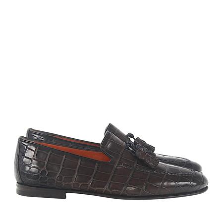 Santoni Instappers , Bruin , Heren , Maat: 42 EU Instappers & Slip ons