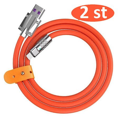 2st 2m 120W snabb iPhone USB laddare röd