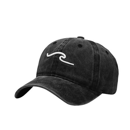 Ny baseballcaps med havbølger i vasket bomull, justerbar, fasjonabel pappahatt for kvinner og menn - Den beste valentinsdagsgaven B