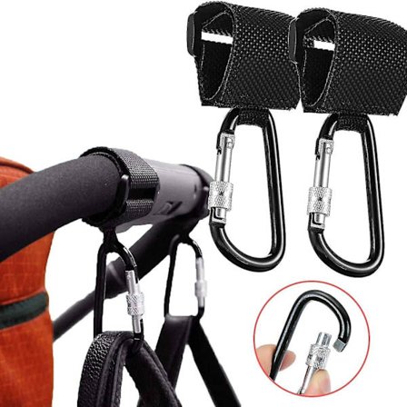 Vagn- och barnvagnskrok, bärbar krok. Häng säkert babyprodukter och shopping
