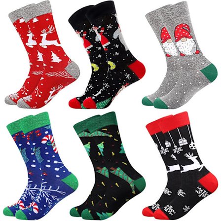 Morsomme Jule Sokker - Fargerike Leggsokker (6 stk)