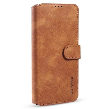 Dgming Retro Wallet Cover til Samsung Galaxy A03s - Brun