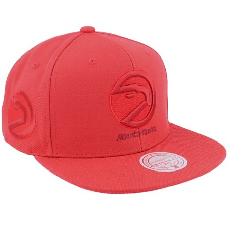 Mitchell & Ness - NBA Rouge snapback Casquette - Atlanta Hawks Monochromatic Red Snapback @ Hatstore