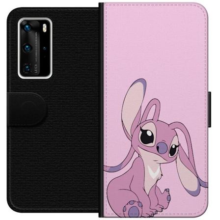 Huawei P40 Pro Tegnebogsetui Stitch lyserød