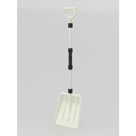 COSTWAY Snöskyffel för Gångbanor och Trottoarer - Portabel - Aluminiumhandtag - Ergonomiskt D-handtag - Storlek 26cm - Bil - Vit