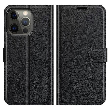 Lommebok Stativ Design Folio Flip PU Lær Deksel Telefondeksel for iPhone 13 Pro Max 6.7 tommer