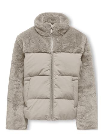 Kogwanja Fur Puffer Mix Coat Otw Foret Jakke Grey Kids Only