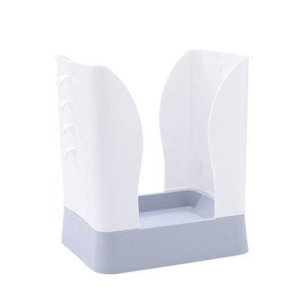 Utvidbar søppelbøtte i plast med stor kapasitet for kjøkken og bad, lysegrå