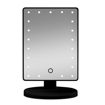 Miroir Gillian Jones - 10260-00 - Makeup Mirror med Hjärt LED Ljus - Touch Funktion Svart