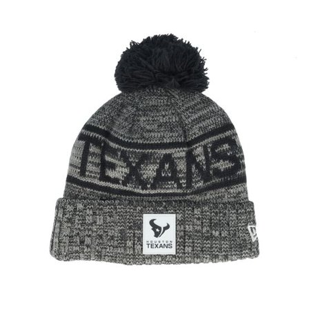 New Era - NFL Svart pom Beanie - Houston Texans NFL 25 Sideline Cold Weather Sport Knit Charcoal/Grey Pom @ Hatstore