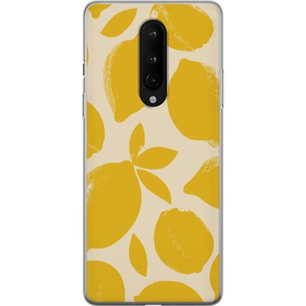 Kompatibelt Mobilskal till OnePlus OnePlus 8 Citrontryck citroner gula citrusfrukt köksmönster sommar design tapet retro stil färsk inspiration